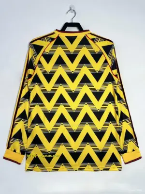 Retro Arsenal Away Yellow Long Sleeve Jersey