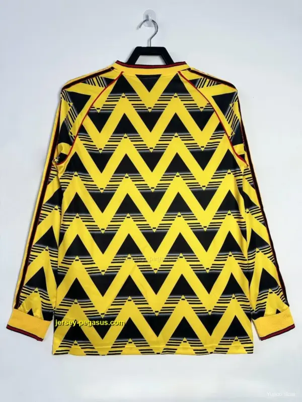 Retro Arsenal Away Yellow Long Sleeve Jersey