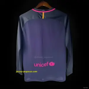 Retro Barcelona Away Purple Long Sleeve Jersey