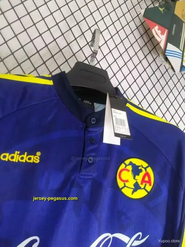 Retro Club America Away Blue Long Sleeve Jersey