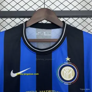 Retro Inter Milan Long Sleeves Champions League Edition Home Jersey