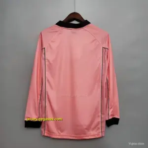Retro Juventus Away Pink Long Sleeve Jersey