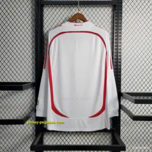 Retro Long Sleeve 20 AC Milan Away White Jersey