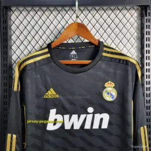 Retro Long Sleeve 20 Real Madrid Away Black Jersey