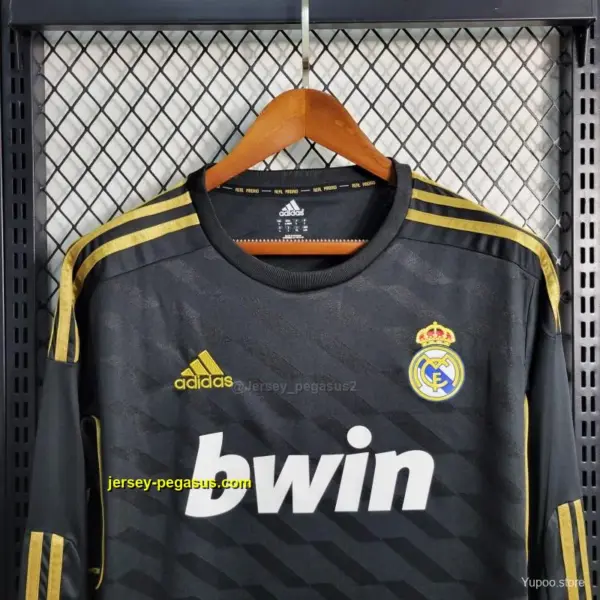 Retro Long Sleeve 20 Real Madrid Away Black Jersey
