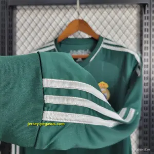 Retro Long Sleeve 20 Real Madrid Third Green Jersey