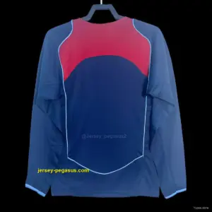 Retro Long Sleeve Atletico Madrid Away Blue Jersey