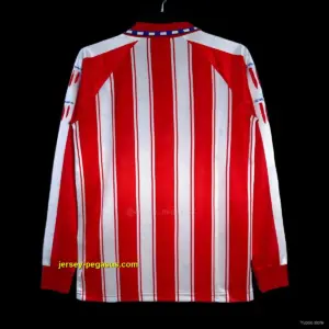 Retro Long Sleeve Atletico Madrid Home Jersey