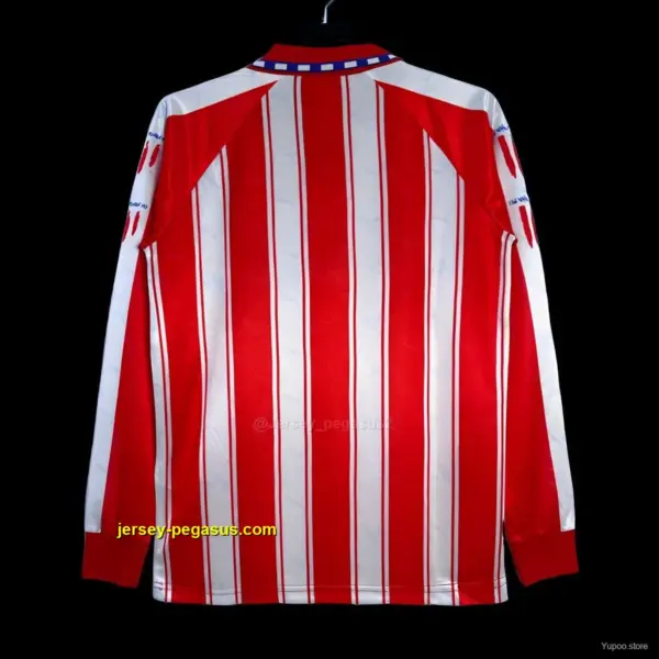 Retro Long Sleeve Atletico Madrid Home Jersey