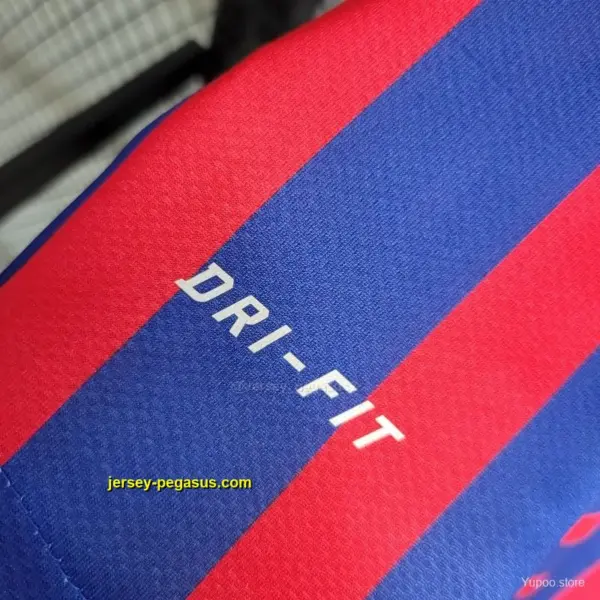 Retro Long Sleeve Barcelona Home Soccer Jersey