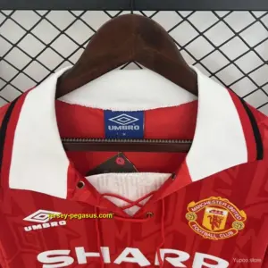 Retro Long Sleeve Manchester United Home Jersey