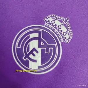 Retro Long Sleeve Real Madrid Away Purple Jersey