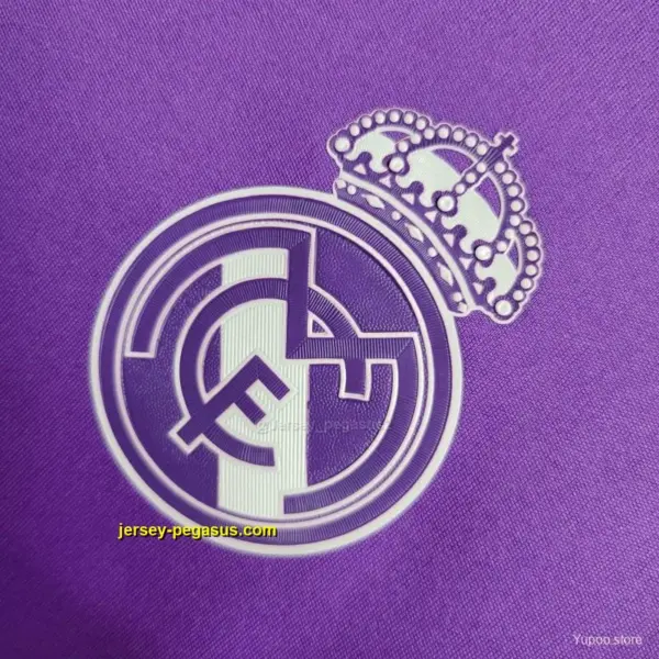 Retro Long Sleeve Real Madrid Away Purple Jersey