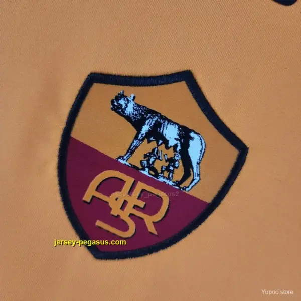 Retro Long Sleeve Roma Home Soccer Jersey