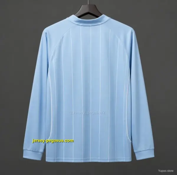 Retro Manchester City Home Long Sleeve Soccer Jersey
