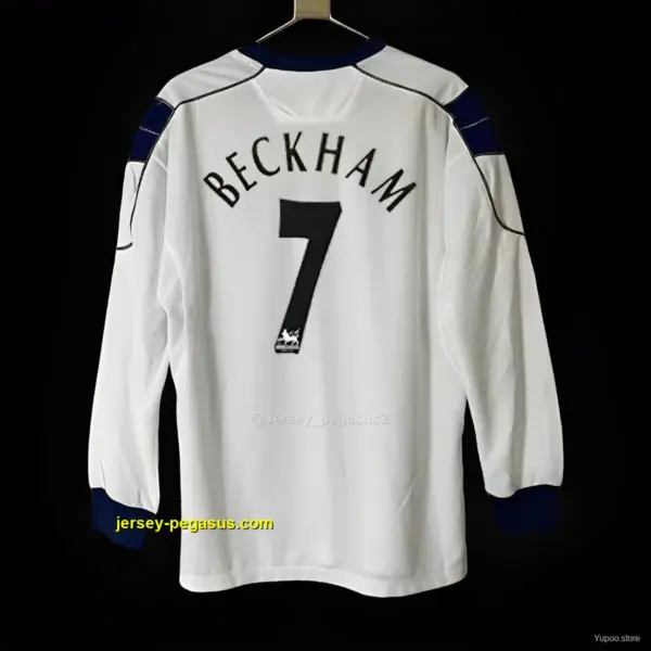 Retro Manchester United Away Long Sleeve White Jersey