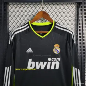 Retro Real Madrid Away Black Long Sleeve Soccer Jersey