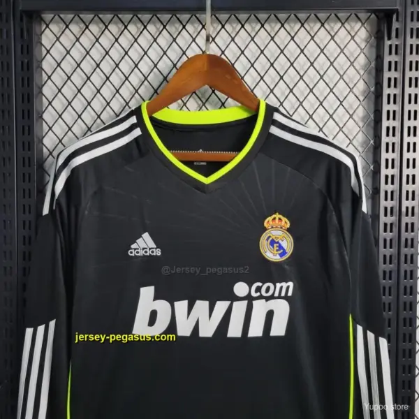 Retro Real Madrid Away Black Long Sleeve Soccer Jersey