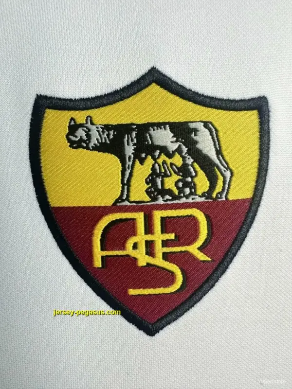 Retro Roma Away White Long Sleeve Jersey