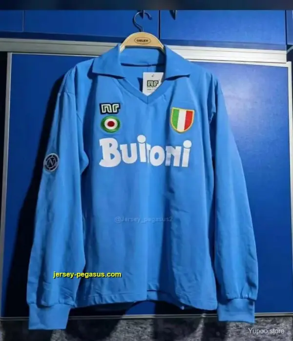 Retro SSC Napoli Home Long Sleeve Jersey