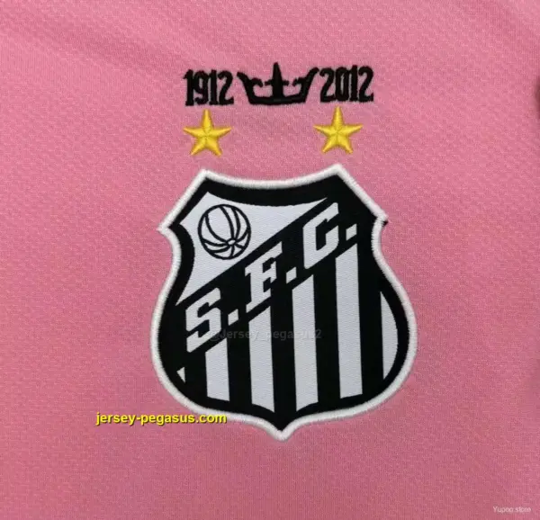 Retro Santos Away Pink Long Sleeve Jersey