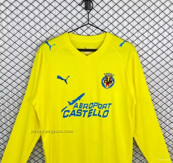 Retro Villarreal CF Home Long Sleeve Jersey