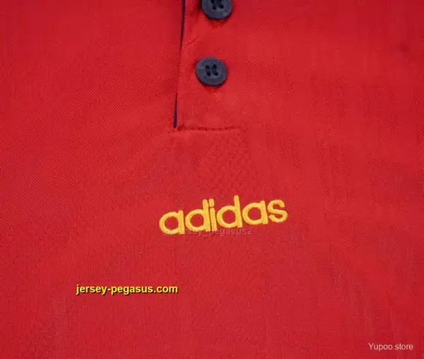 Retro 1996 Kids Spain Red & Navy Diagonal Split Home Jersey