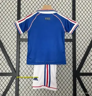 Retro 1998 Kids France Home Jersey