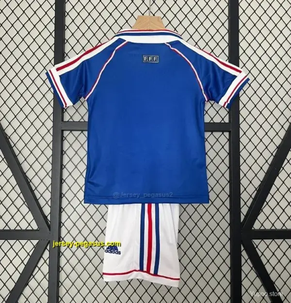 Retro 1998 Kids France Home Jersey