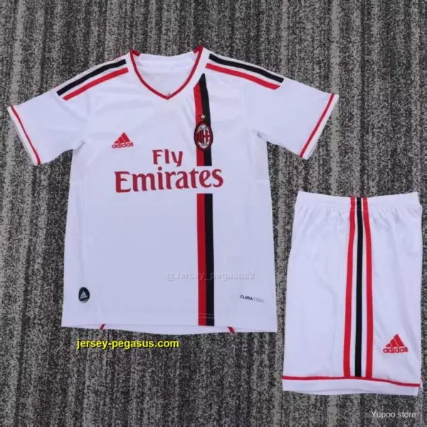 Retro 20 Kids AC Milan White Away Jersey