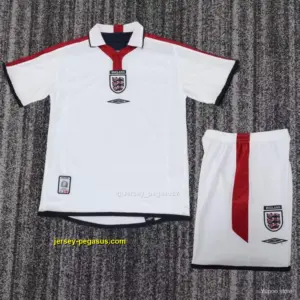 Retro 20 Kids England White Home Jersey