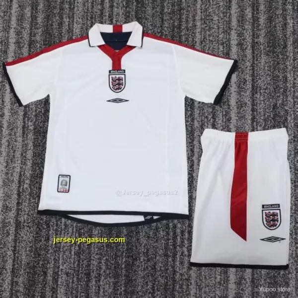 Retro 20 Kids England White Home Jersey
