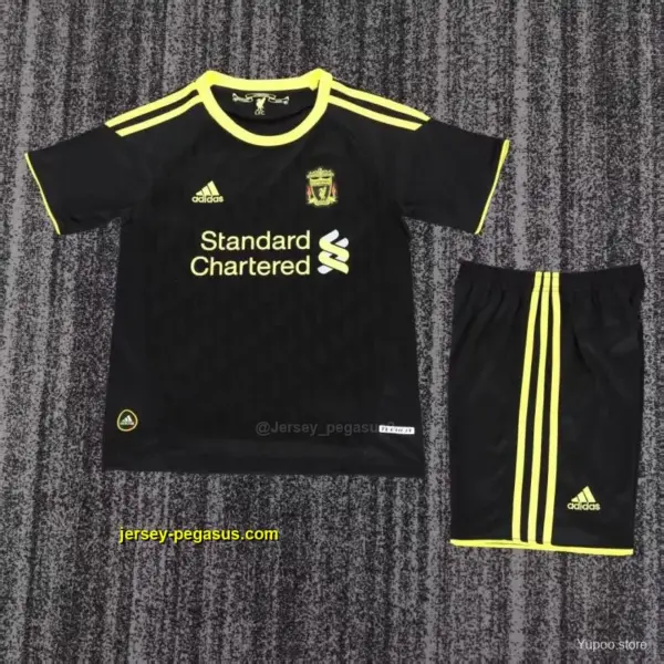 Retro 20 Kids Liverpool Black & Yellow Away Jersey
