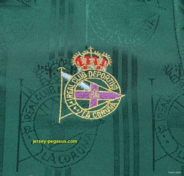 Retro Kids Deportivo de La Coruna Away Green Jersey
