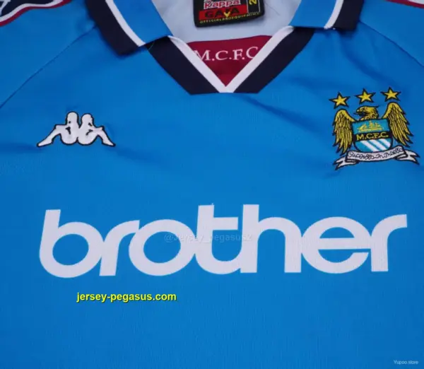 Retro Kids Manchester City Home Jersey