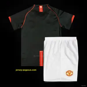 Retro Kids Manchester United Away Black Jersey