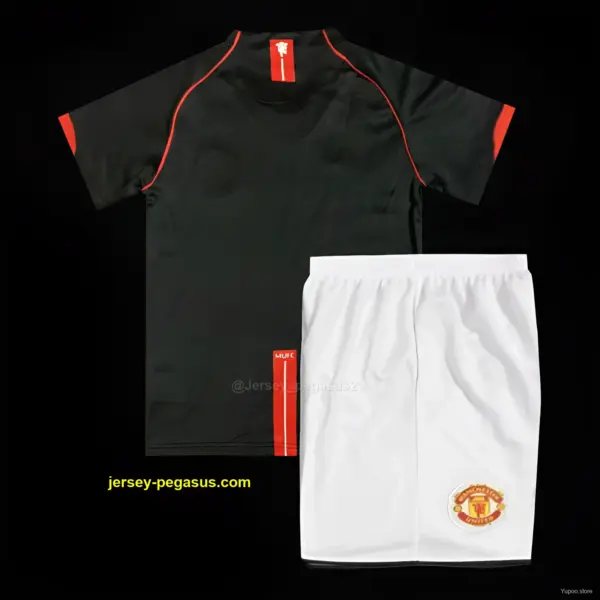 Retro Kids Manchester United Away Black Jersey