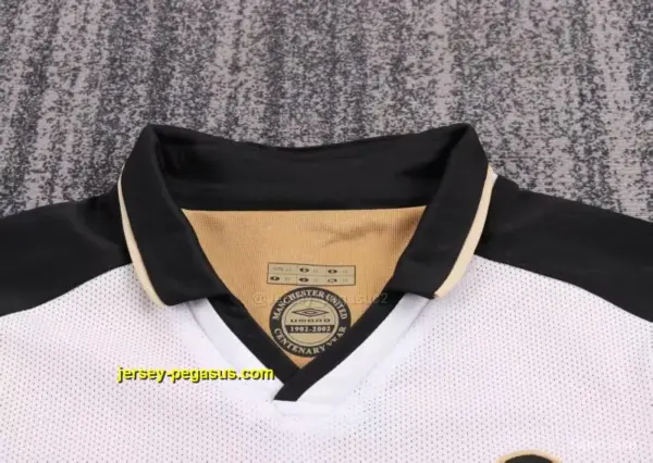 Retro Kids Manchester United Centenary White Reversible Jersey