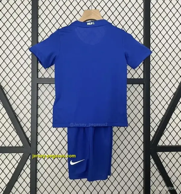 Retro Kids Manchester United Third Blue Jersey