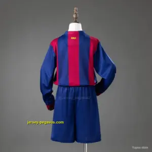 Kids Barcelona Home Retro Long-Sleeve Kit Jersey