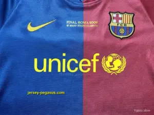 Retro Kids Barcelona Home Champions Long Sleeve Jersey