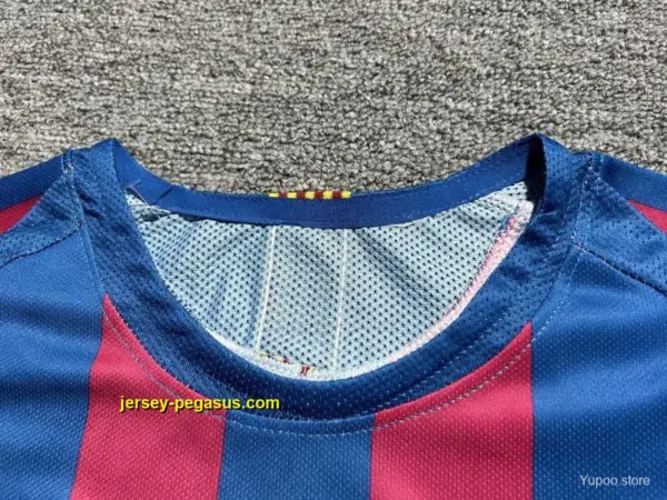 Retro Kids Barcelona Home Long Sleeve UCL Jersey