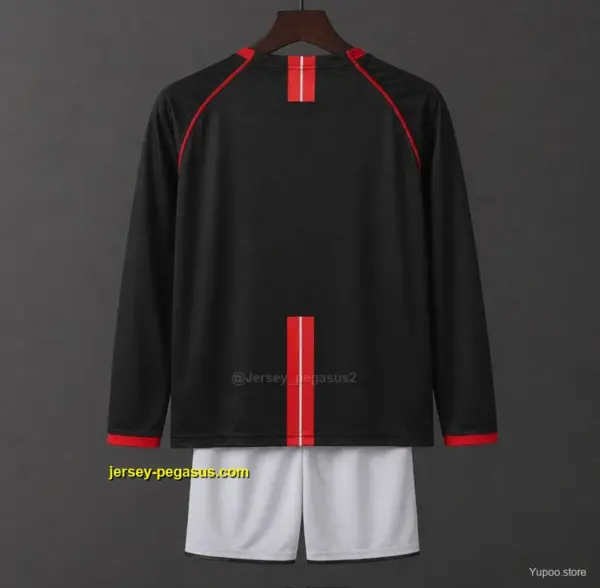 Retro Kids Manchester United Away Long Sleeve Jersey