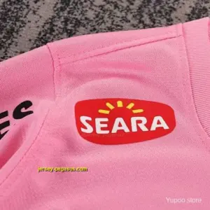 Retro Kids Santos Away Pink Long Sleeve Jersey