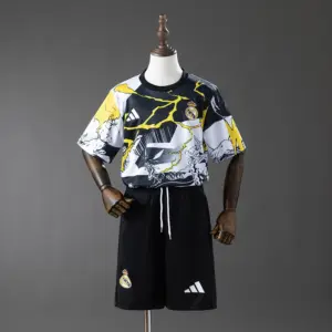 Real Madrid Avengers - Pre-Match (Black and White) Kids kit Jerseys