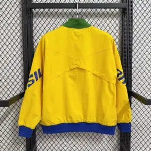 Brazil yellow retro version windbreaker jacket