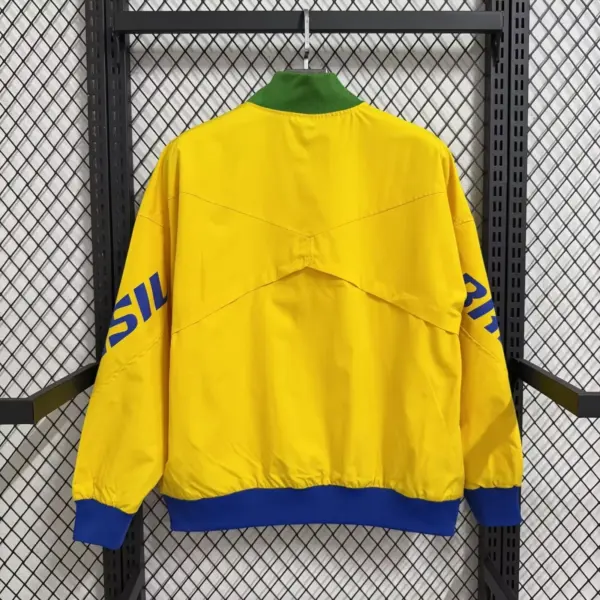 Brazil yellow retro version windbreaker jacket