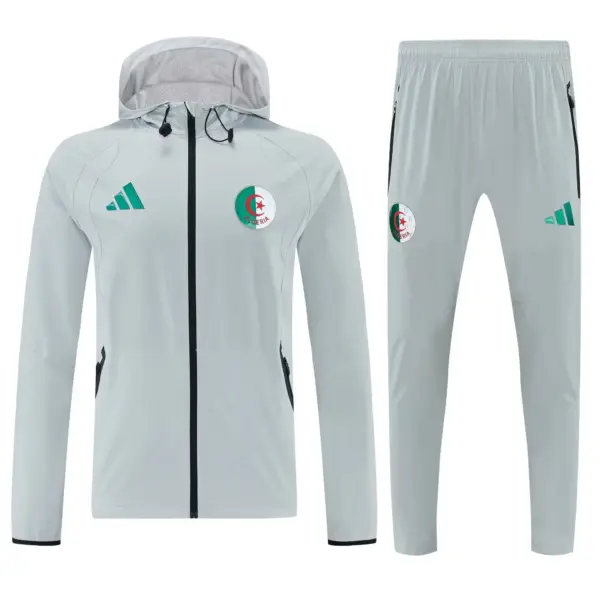 Algeria 2026 gray windbreaker jacket+pants