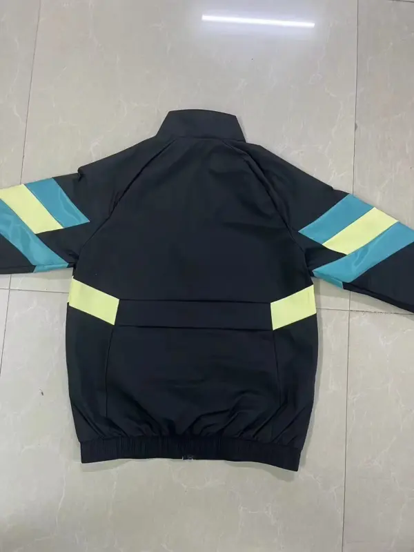 Jamaica black with green windbreaker jacket
