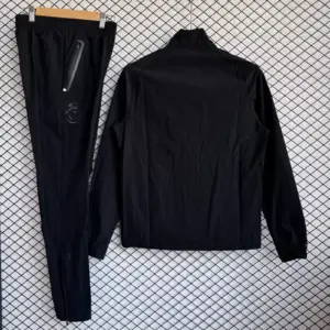 Real Madrid black windbreaker jacket+pants